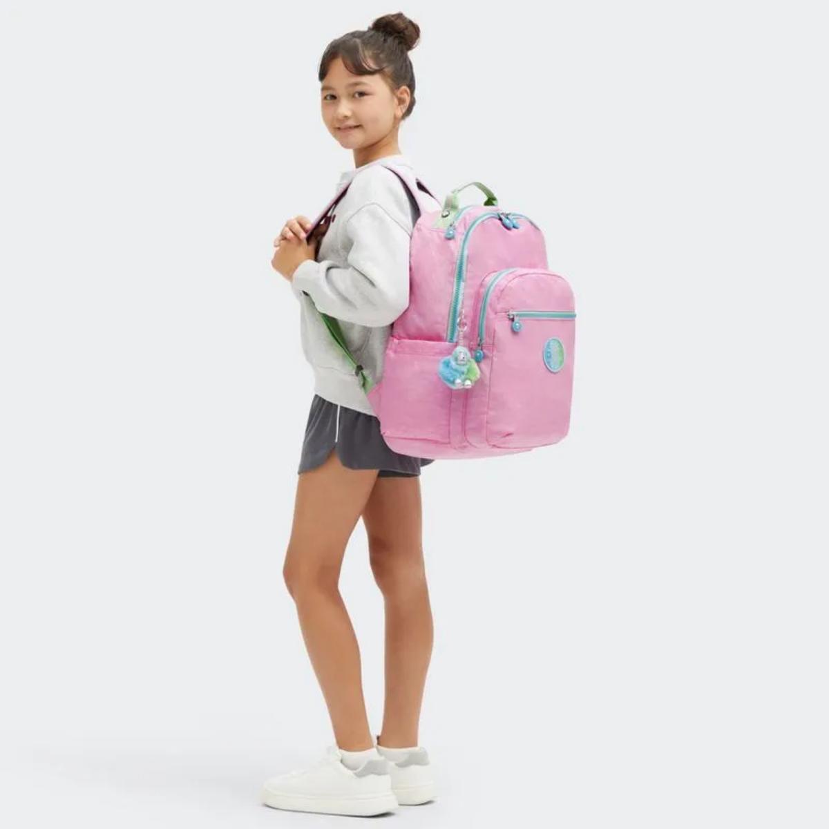 Mochila Kipling Seoul - Galaxy Pink FC Kipling
