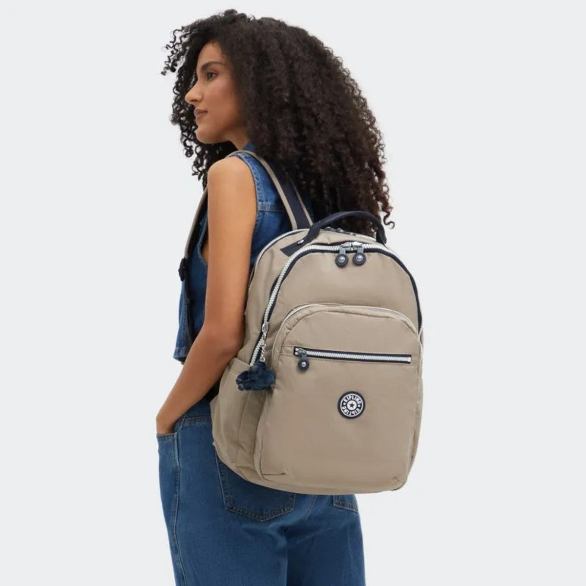 Mochila Kipling Seoul Lap - Soft Taupe C Kipling