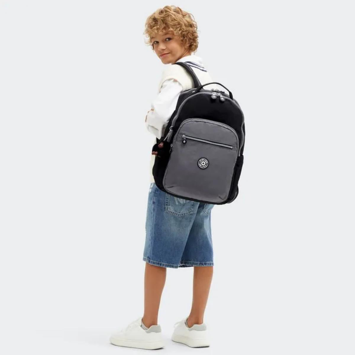 Mochila Kipling Seoul Laptop - Space Black BL Livraria Skilo