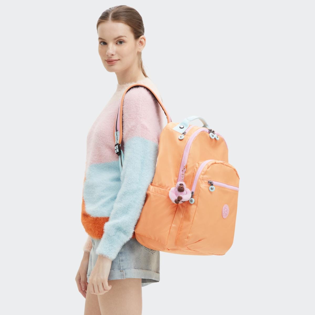 Mochila Kipling Seoul -  Magical Orange - Laranja Kipling