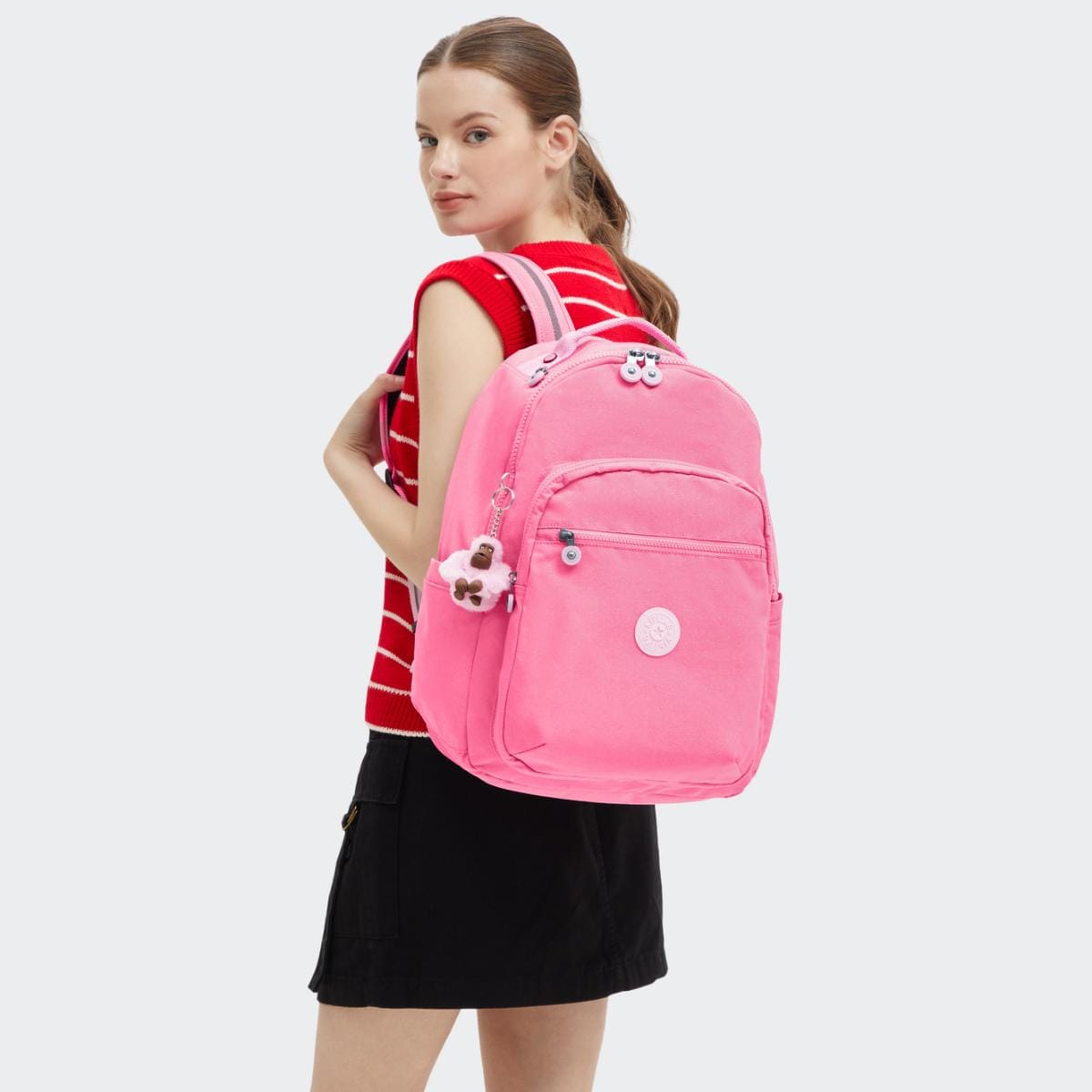 Mochila Kipling Seoul -  Pink Twinkle - Rosa Kipling