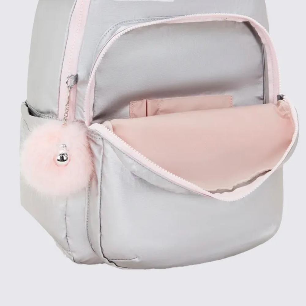 Mochila Kipling - Seoul - Prata Kipling