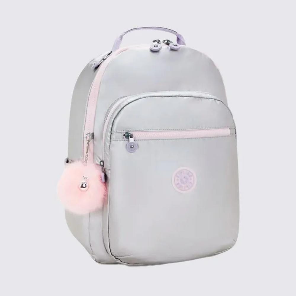Mochila Kipling - Seoul - Prata Kipling