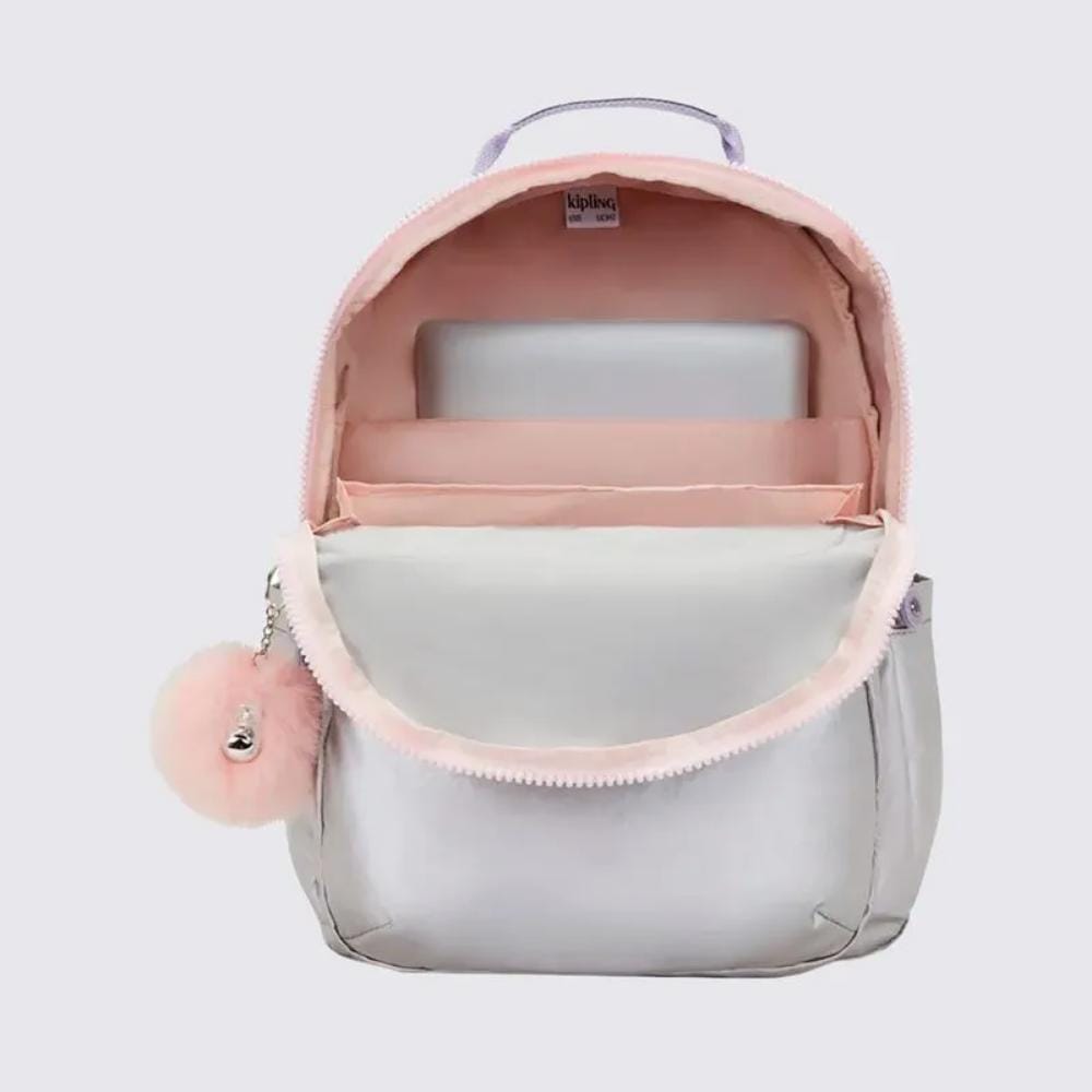 Mochila Kipling - Seoul - Prata Kipling