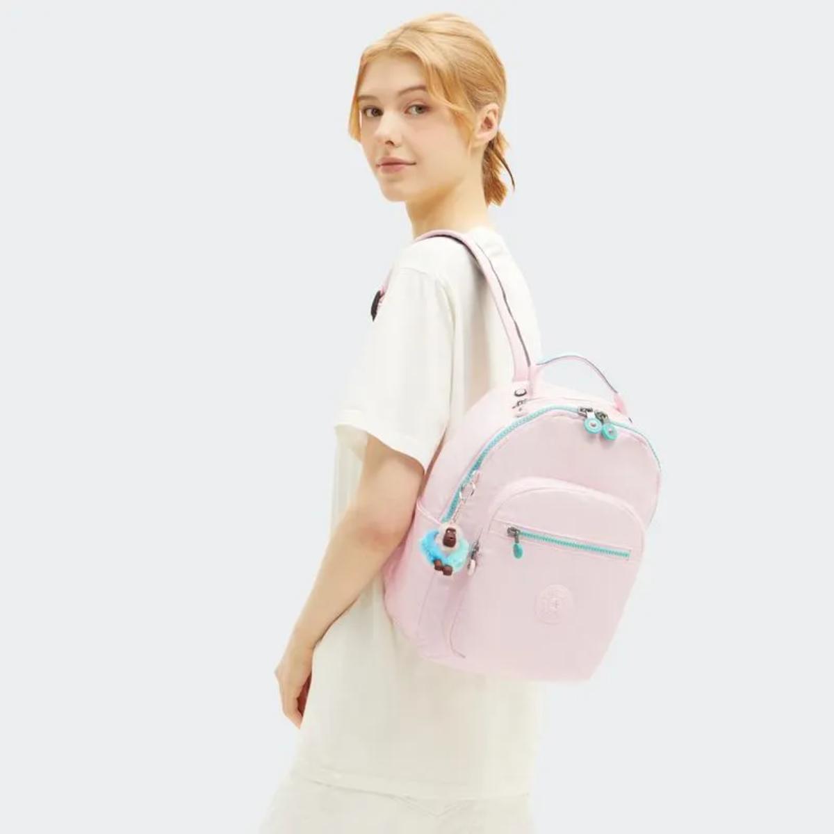 Mochila Kipling Seoul S - Sea Pink Met Livraria Skilo