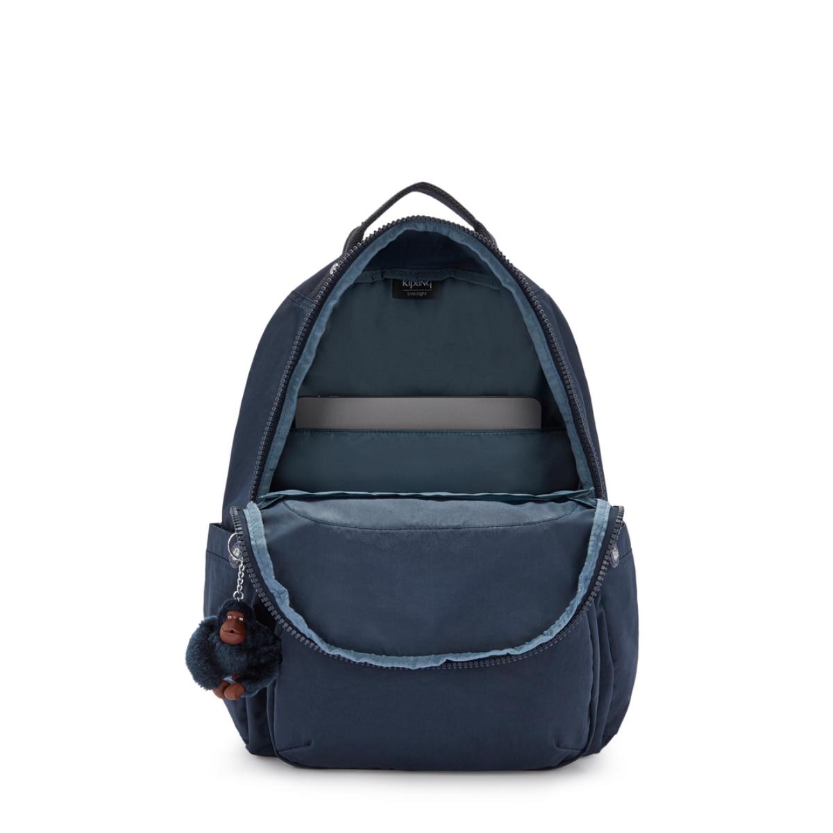 Mochila Kipling Seoul - True Blue Tonal - Azul Livraria Skilo