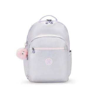 Mochila Kipling Seoul XL - Silver Glow Metallic