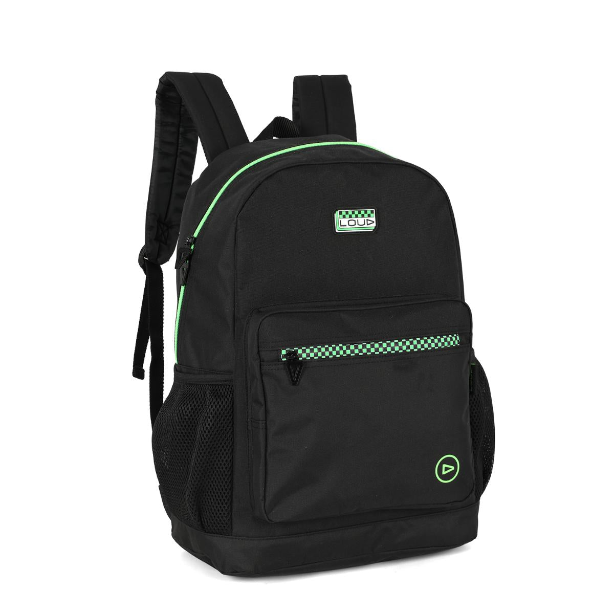 Mochila Loud - Checkered - Black & Green Up4You