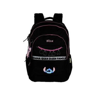 Mochila Para Notebook Stitch Preto - Ohana Quer Dizer Familia Up4You
