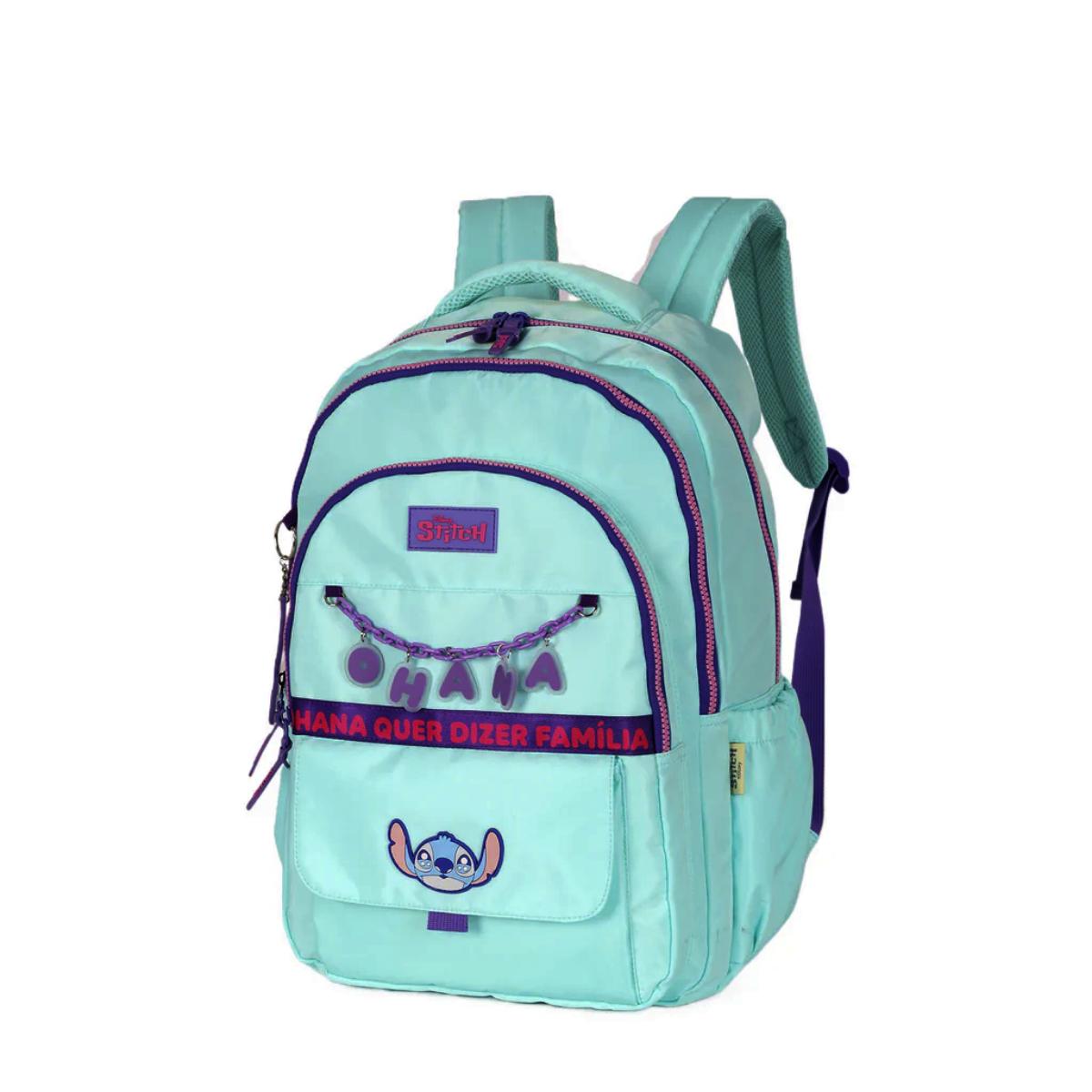 Mochila Stitch Para Notebook Azul - Ohana Quer Dizer Familia Up4You