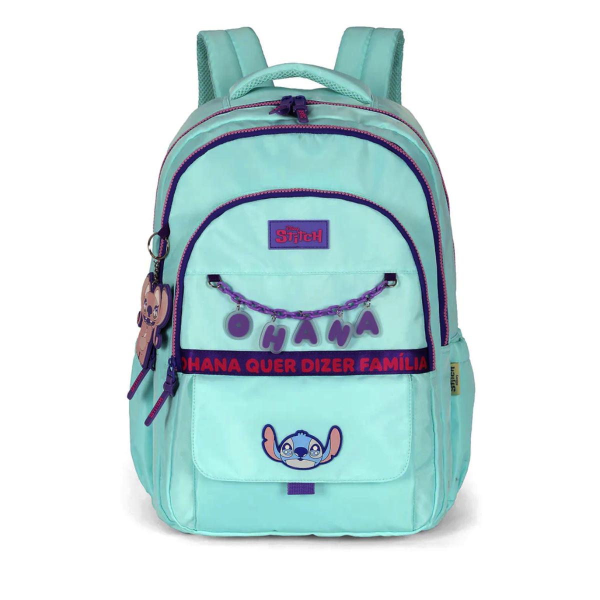 Mochila Stitch Para Notebook Azul - Ohana Quer Dizer Familia Up4You