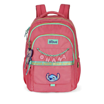 Mochila Stitch Para Notebook Rosa - Ohana Quer Dizer Familia Up4You
