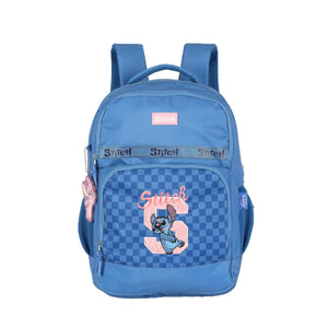 Mochila Stitch Teen College - Blue Checkered