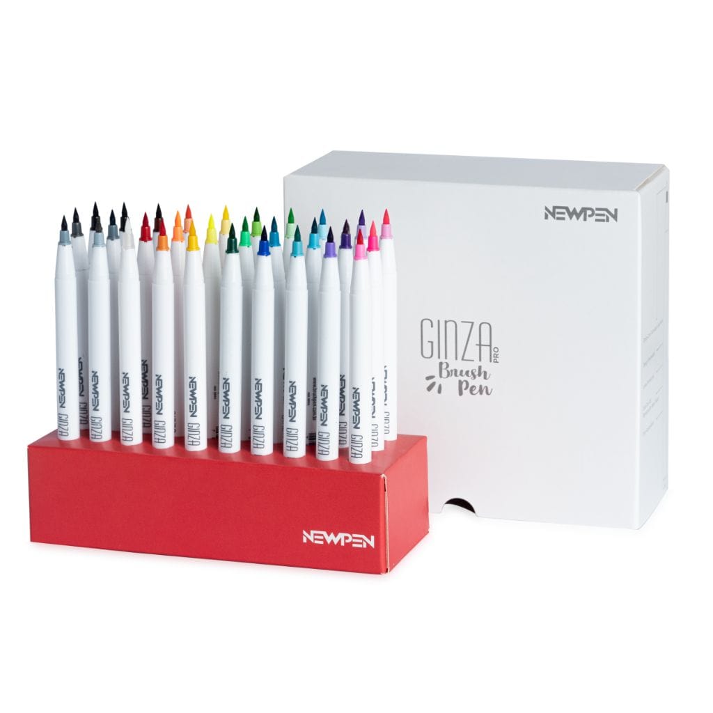 Newpen Ginza Pro - Kit com 30 Brush Pens NewPen
