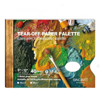 Paleta de Papel Descartável Sinoart 23x30cm - 40 Folhas Livraria Skilo
