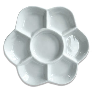 Paleta Godê Porcelana Luarte - Formato Flor - 7 Cavidades