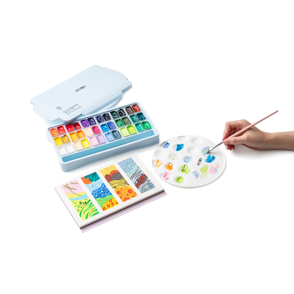 Paleta para Aquarela HIMI 18x18cm Himi