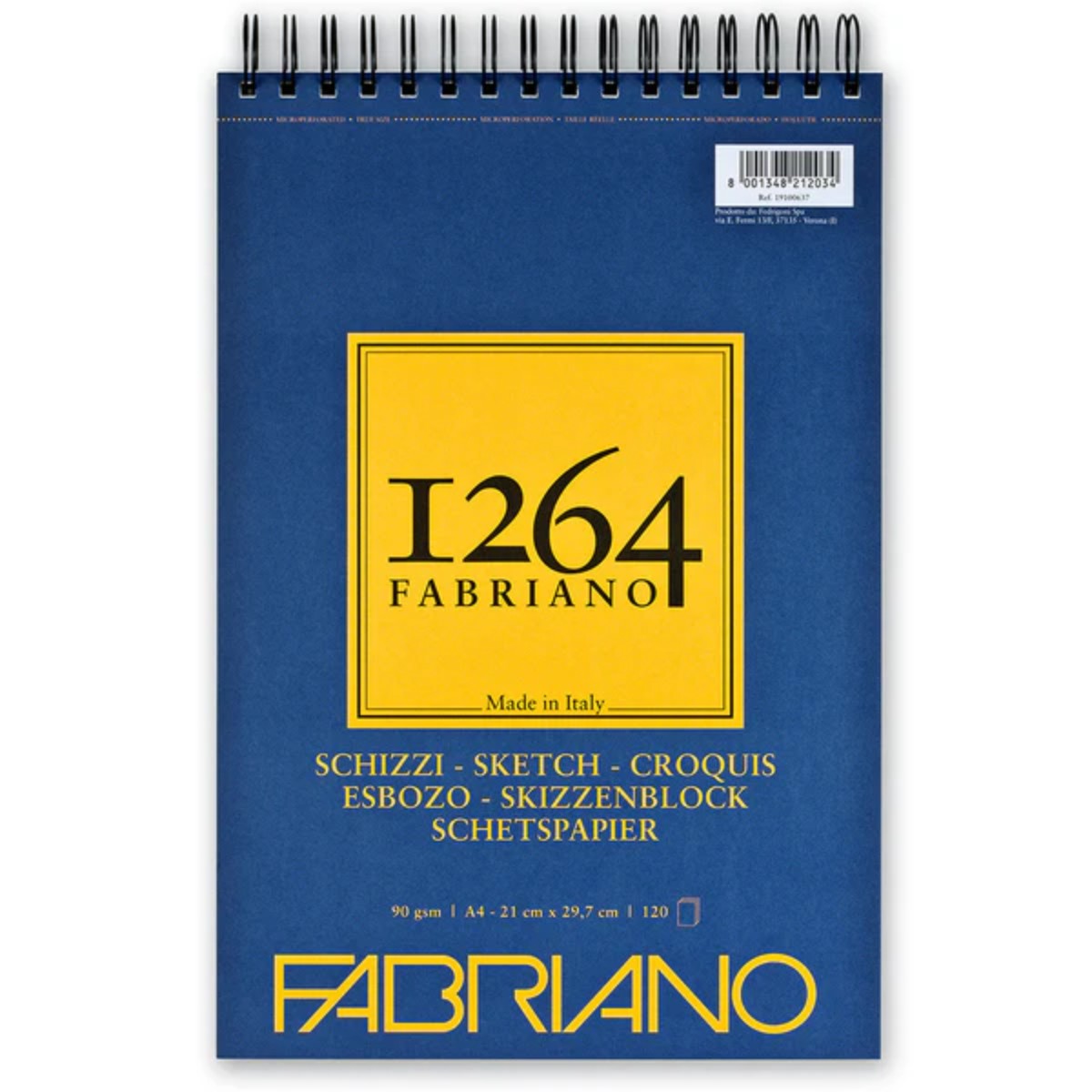 Papel Fabriano 1264 A4 - Sketch 90g - 120 folhas Fabriano
