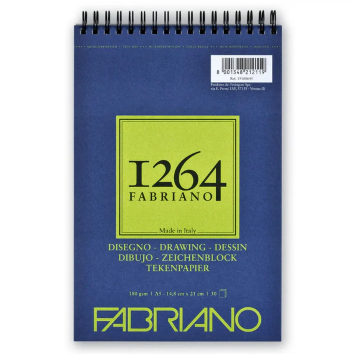 Papel Fabriano 1264 A5 - Drawing 180g - 30 folhas Fabriano