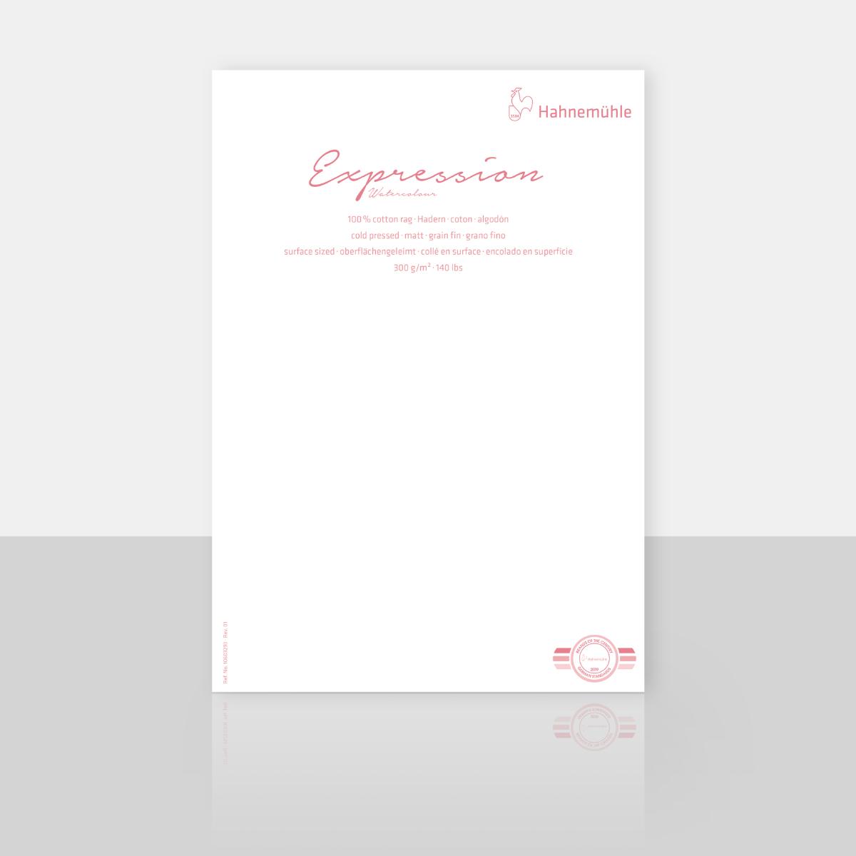 Papel Hahnemühle - Expression Watercolour 300g/m²- 24x30cm - 20 folhas Hahnemühle