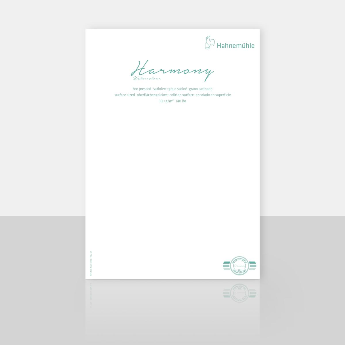 Papel Hahnemühle Harmony Aquarela A4 - 300g/m² - Textura Satinada - 12 folhas Hahnemühle