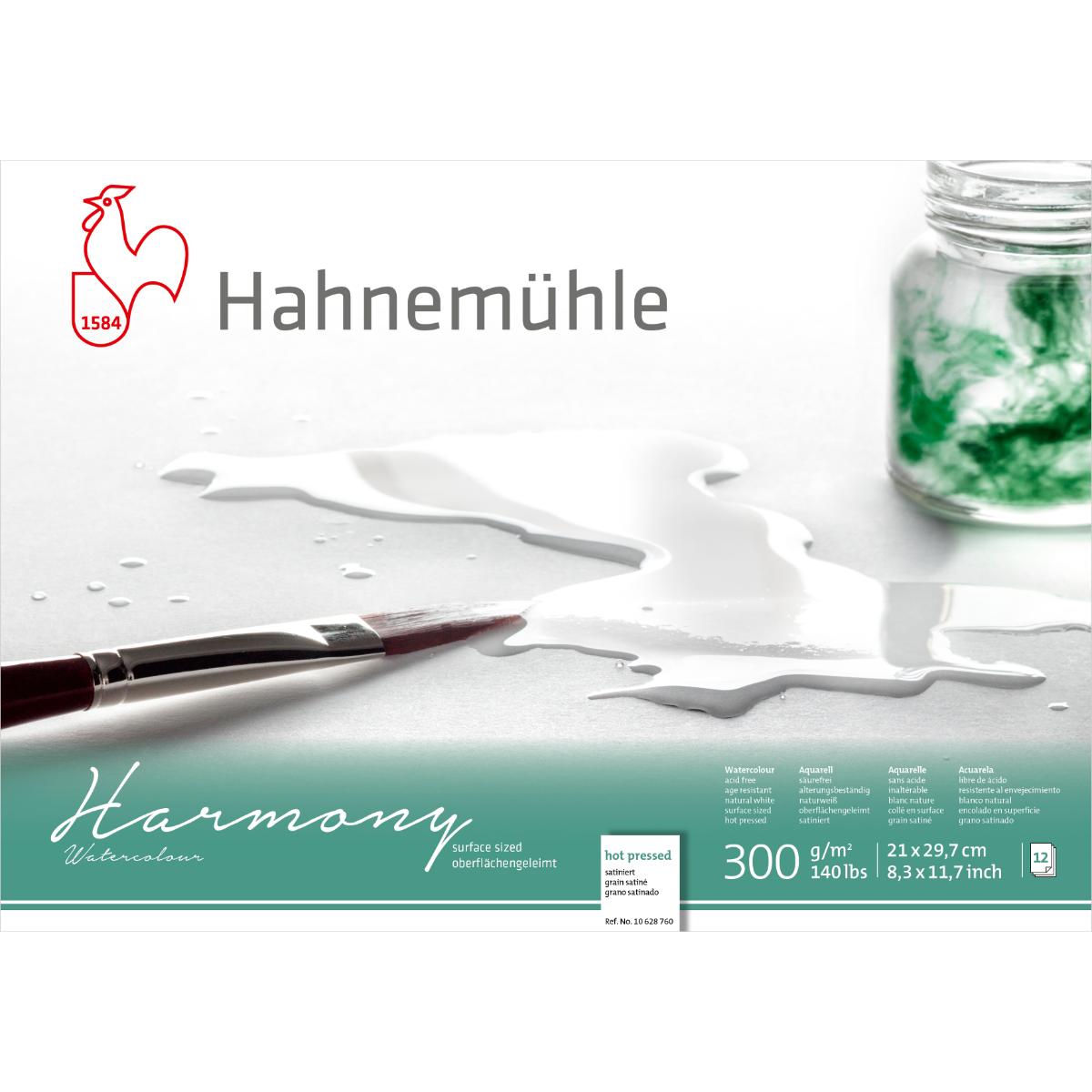 Papel Hahnemühle Harmony Aquarela A4 - 300g/m² - Textura Satinada - 12 folhas Hahnemühle