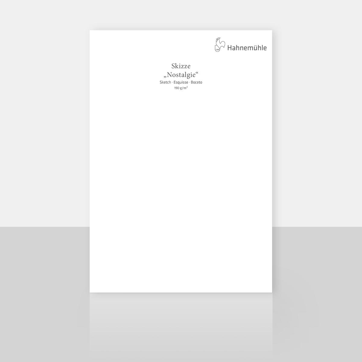 Papel Hahnemühle Nostalgie Sketch Pad A4 - 50 folhas Hahnemühle