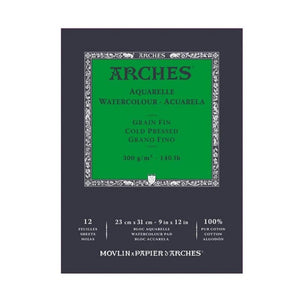Papel Para Aquarela Arches Grao Fino - 300g - 23x31cm - 12 Folhas