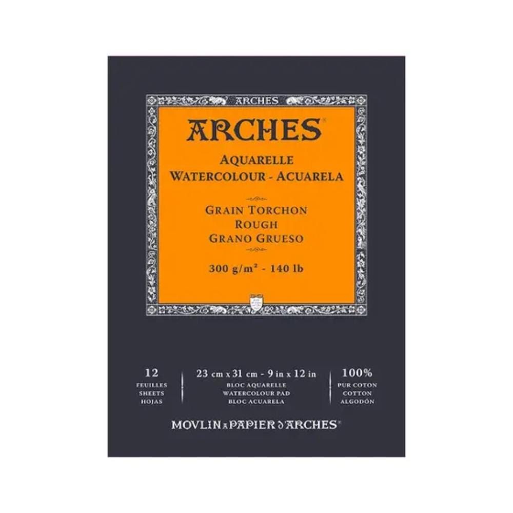Papel Para Aquarela Arches Grao Rugoso - 300g - 23x31cm - 12 Folhas Arches