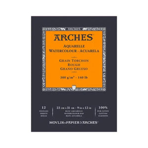 Papel Para Aquarela Arches Grao Rugoso - 300g - 23x31cm - 12 Folhas