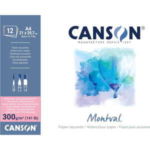 Papel Para Aquarela Canson Montval A4 300g - Grão Acetinado