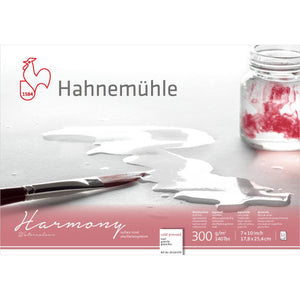 Papel Para Aquarela Hahnemühle Harmony 300g/m² Textura Fina 17,8X25,4cm 12 folhas