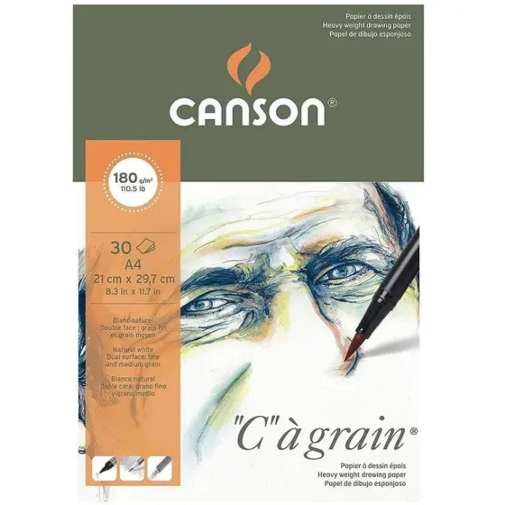 Papel Para Desenho Canson C a Grain A4 - 180g - 30 folhas Canson