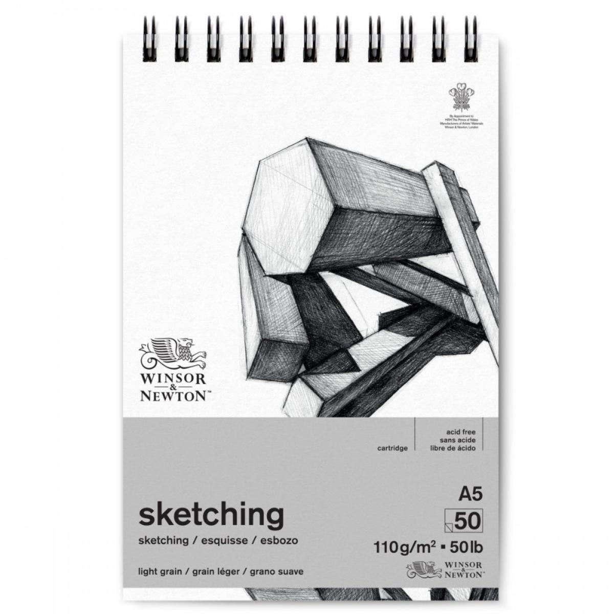 Papel Para Desenho Winsor & Newton Sketch A5 - 100g 50 folhas Winsor & Newton
