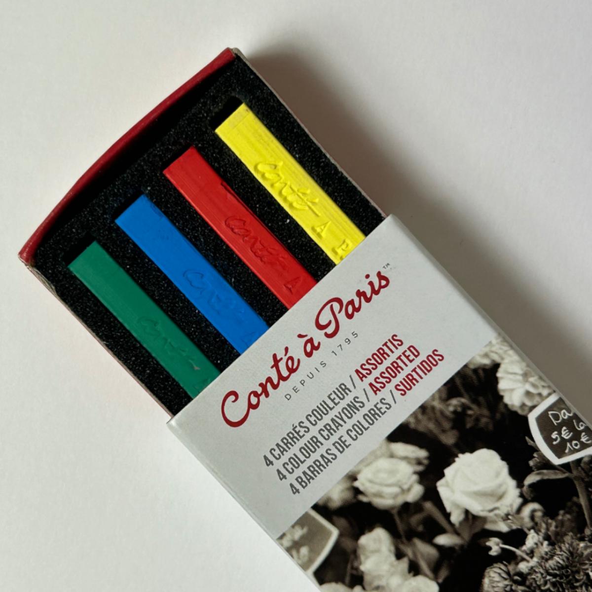 Pastel Seco Conté à Paris - 4 Cores - Iniciantes Conté à Paris