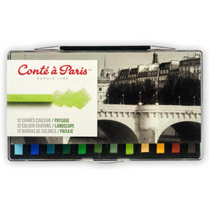 Pastel Seco Conté à Paris - Carré - 12 Cores Paisagem