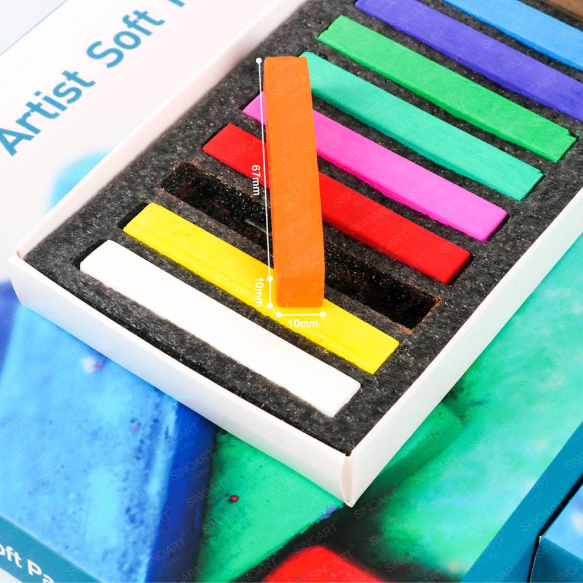 Pastel Seco Sinoart - 12 Cores Básicas - PO9912C Livraria Skilo