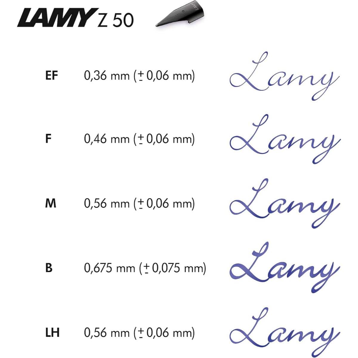 Pena Lamy Z50 Preta - F - Unidade Lamy