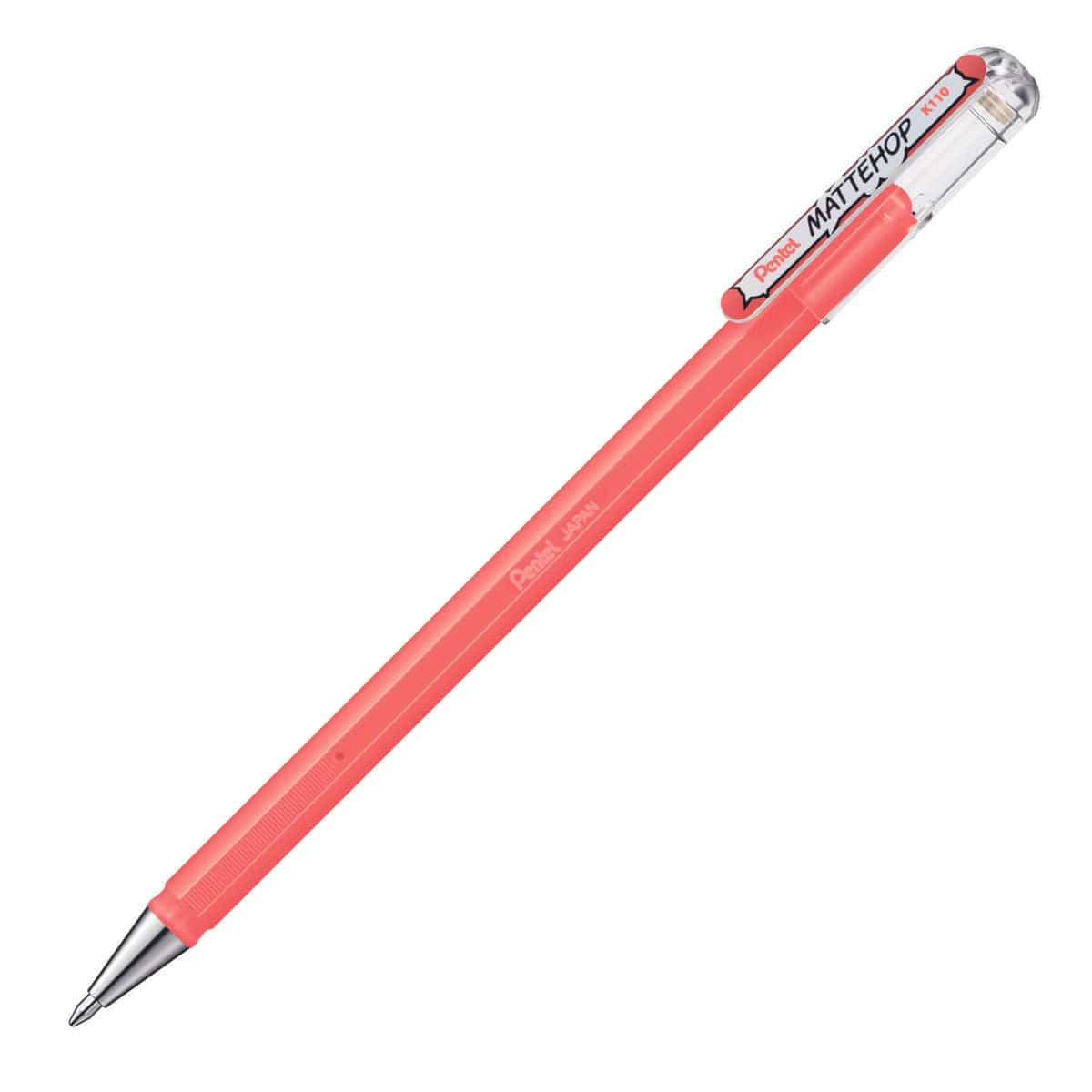 Pentel Mattehop  Caneta Roller Gel Pentel 1,0mm - Cores Coral Pink Pentel Caneta Gel