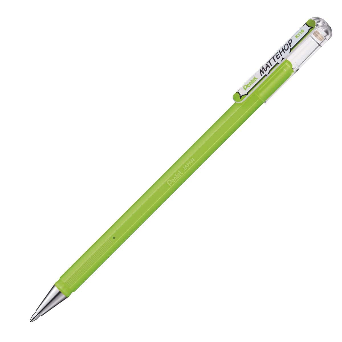 Pentel Mattehop  Caneta Roller Gel Pentel 1,0mm - Cores Yellow Green Pentel Caneta Gel