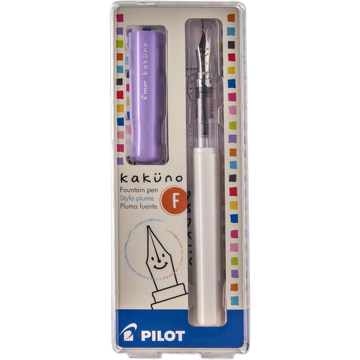 Pilot Kakuno - Caneta Tinteiro Pilot - Ponta Fina - Tampa Lilás Pilot