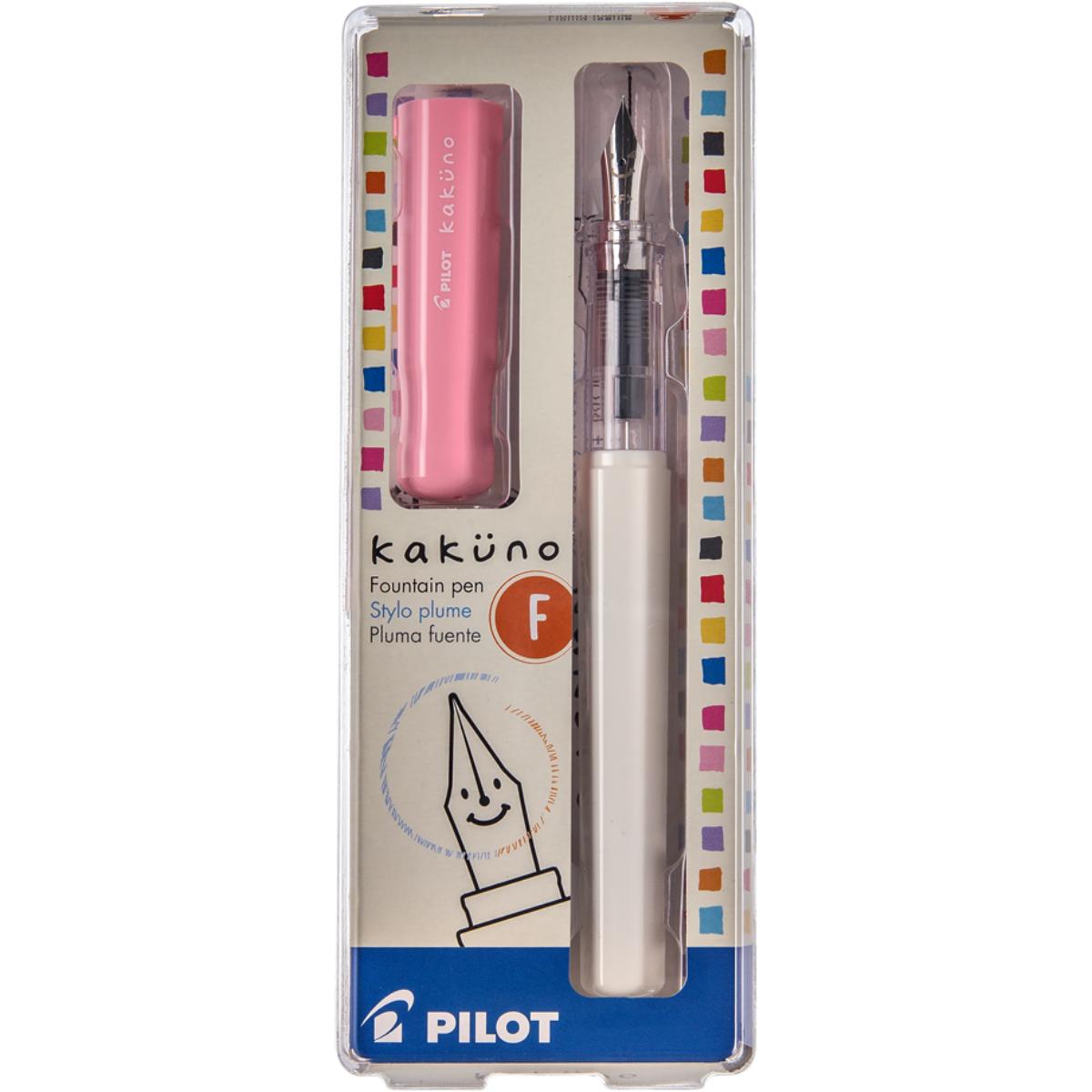 Pilot Kakuno - Caneta Tinteiro Pilot - Ponta Fina - Tampa Rosa Pilot