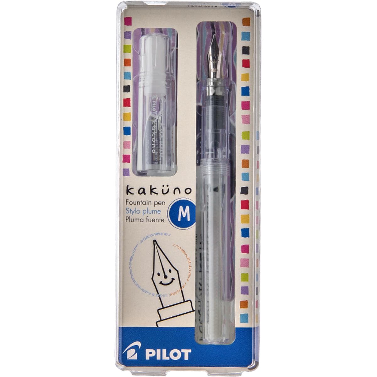 Pilot Kakuno  Caneta Tinteiro Pilot - Ponta Média Transparente Pilot