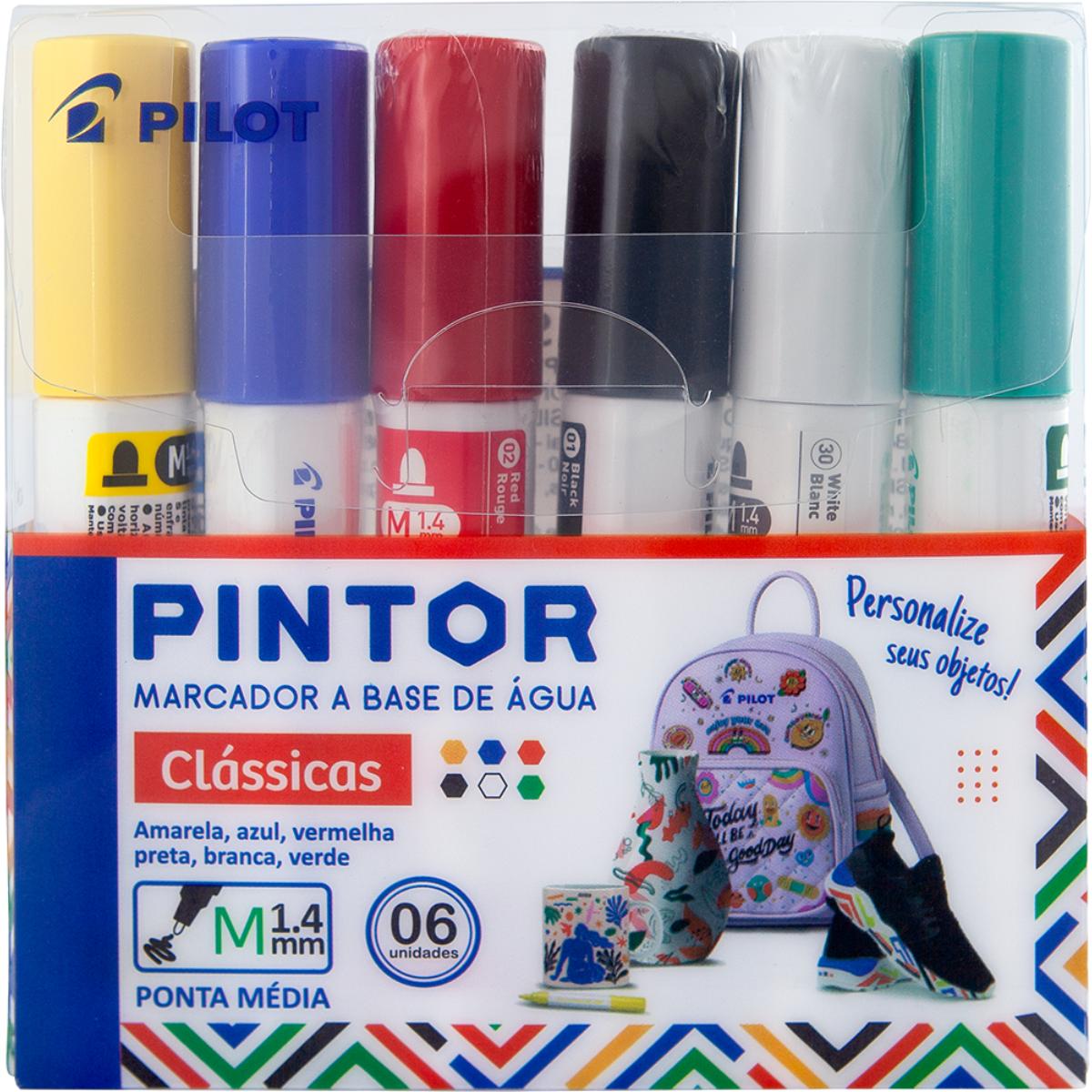 Pilot Pintor M - Estojo com 6 Cores Clássicas Pilot