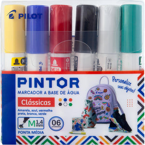 Pilot Pintor M - Estojo com 6 Cores Clássicas
