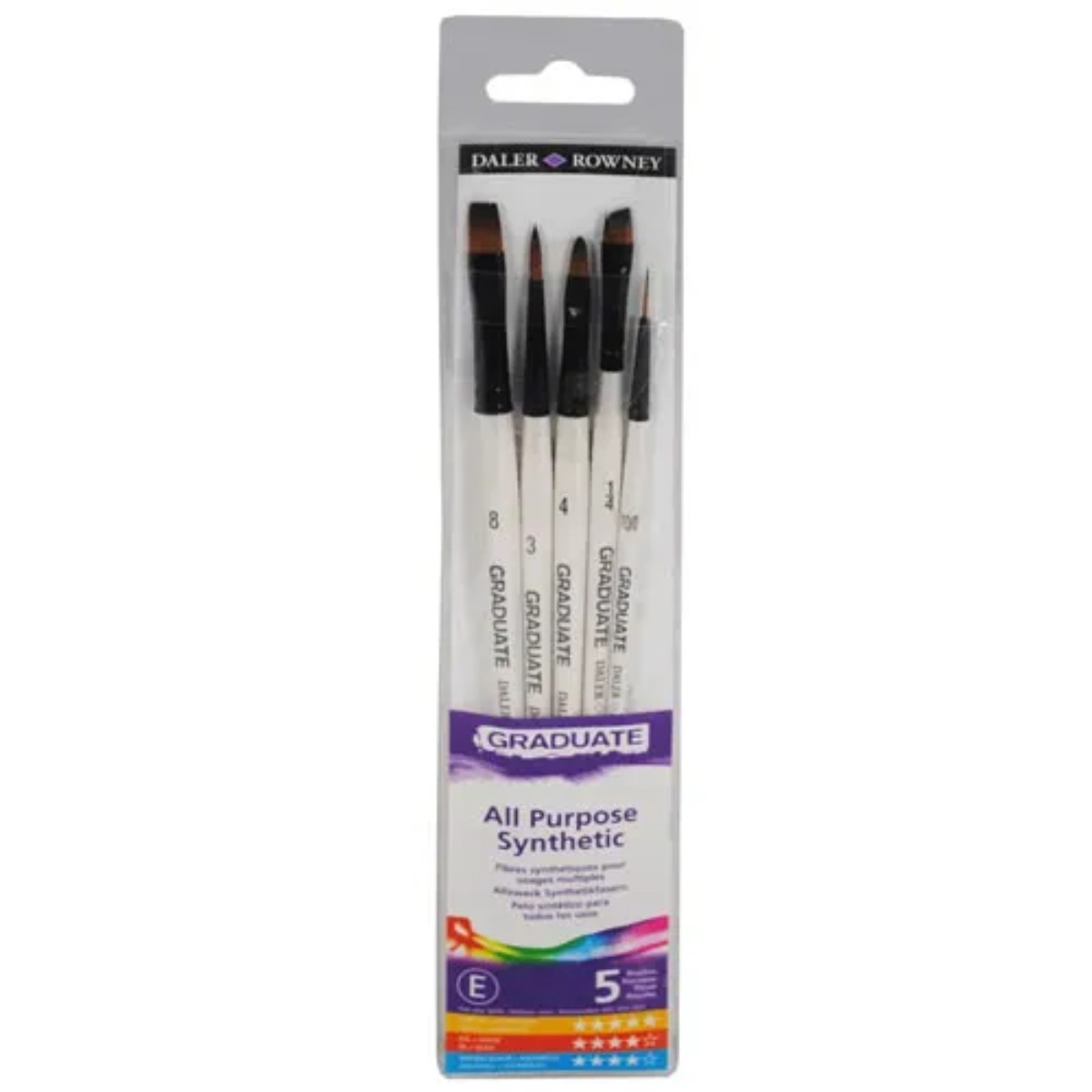 Pincéis Graduate Daler Rowney - Misto - Kit 5 Unidades Daler & Rowney