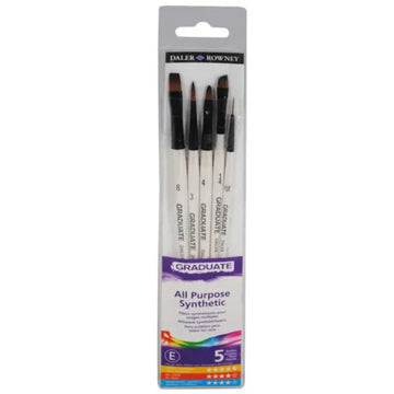 Pincéis Graduate Daler Rowney - Misto - Kit 5 Unidades Daler & Rowney