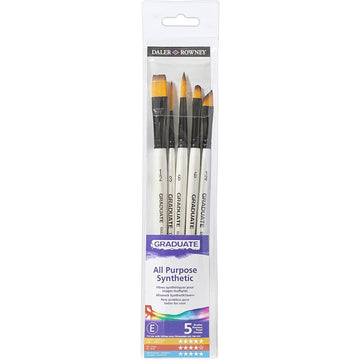 Pincéis Graduate Daler Rowney - Técnicas Úmidas - Kit 5 Unidades Daler & Rowney