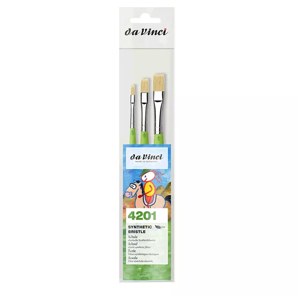 Pincel Da Vinci Fit Série 379 - 3 Pinceis Conjunto 4201 Da Vinci