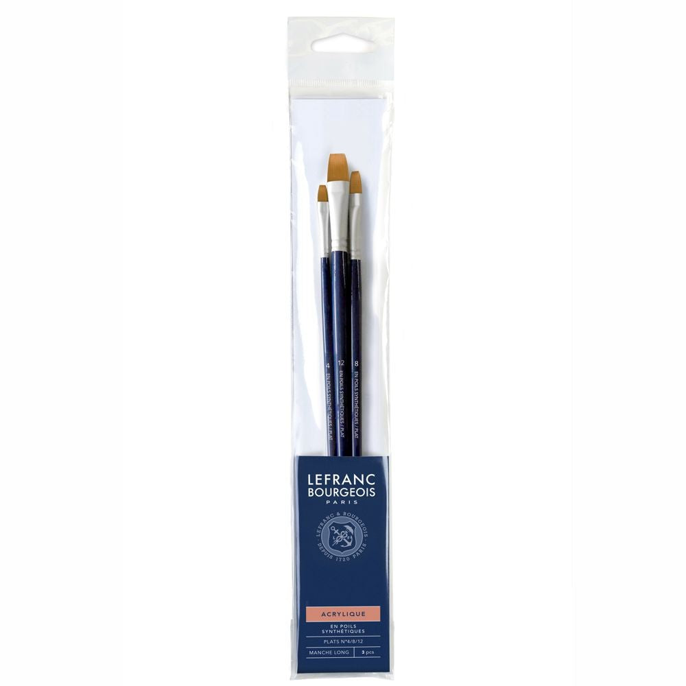 Pincel Para Acrílica Lefranc & Bourgeois Conjunto com 3 - 300236 Livraria Skilo